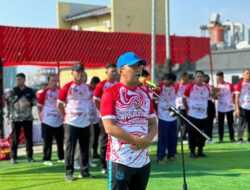 Danny Pomanto Ikut Laga Ekshibisi Turnamen Kapolrestabes Cup 2023 Lawan JPU Polrestabes Makassar