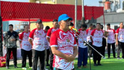 Danny Pomanto Ikut Laga Ekshibisi Turnamen Kapolrestabes Cup 2023 Lawan JPU Polrestabes Makassar
