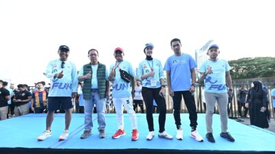Meriah, Fun Run PDAM Makassar Dihadiri Ribuan Peserta, Sekda Makassar Apresiasi Kegiatan