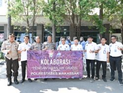 Kemarau Melanda, Perumda Air Minum Kota Makassar Kolaborasi dengan Polrestabes Makassar Dalam Penyaluran Air Tangki