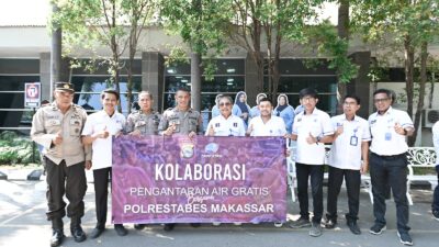 Kemarau Melanda, Perumda Air Minum Kota Makassar Kolaborasi dengan Polrestabes Makassar Dalam Penyaluran Air Tangki