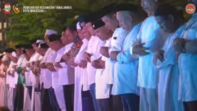 Camat Tamalanrea dan Jajaran Ikuti Dzikir dan Doa Bersama di Anjungan City Of Makassar
