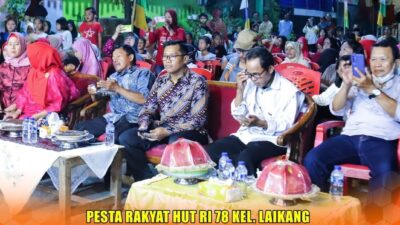 Hadiri Pesta Rakyat di Kelurahan Laikang, Ini Pesan Camat Biringkanaya