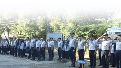 Begini Suasana Kegiatan Upacara Bendera Lingkup Dishub Kota Makassar
