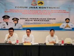 DPU Kota Makassar menggelar Forum Jasa Konstruksi Bertema Implementasi E-Katalog Lokal Mendukung Manajemen Rantai Pasok Alat dan Bahan Material Kota Makassar”