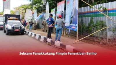 Sekcam Panakkukang Pimpin Penertiban Baliho