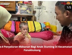Kecamatan Panakukkang Bagikan Makanan Bergizi pada Anak Penderita Stunting