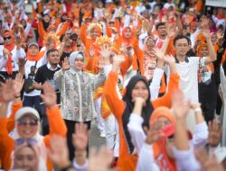Indira-Ilham Fauzi Senam Ininnawa Bersama Warga di Kelurahan Bara-baraya Timur dan Laikang