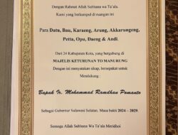 Solid, Keturunan To Manurung  Dukung “DIA” di Pilgub Sulsel 2024
