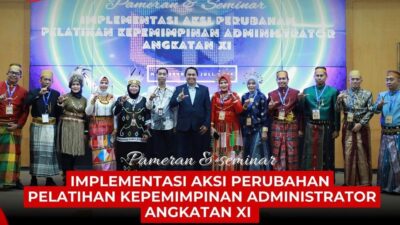 Seminar Implementasi Aksi Perubahan Dalam Pelatihan Kepemimpinan  Administrator  XI Diikuti 2 Kabid DPMPTSP Makassar