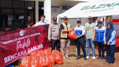 Dipimpin Dirut Beni Iskandar, PDAM Makassar Berikan Bantuan ke Pengungsi yang Terdampak Banjir di Beberapa Wilayah