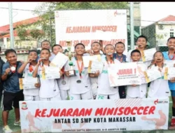 Begini Serunya Kejuaraan Mini Soccer antar SD-SMP se-Kota Makassar yang Dilaksanakan Dispora Makassar