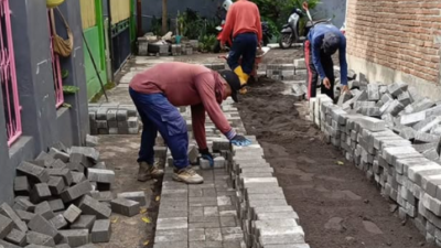 Satgas DPU Makassar Laksanakan Pengerjaan Paving Blok di Kelurahan Paropo Kecamatan Panakkukang