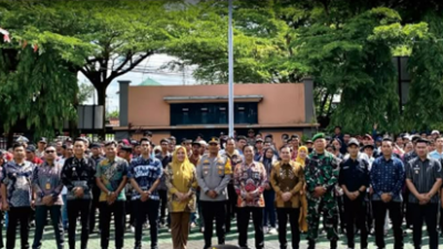 Tripika Kecamatan Panakkukang Gelar Apel Siaga untuk memeriksa Kesiapan Pengamanan Tempat Pemungutan Suara (PAM TPS)