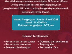 PDAM Makassar Lakukan Koneksi Pipa di Metro Tanjung Bunga, Warga Diimbau Menampung Air