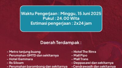 PDAM Makassar Akan Perbaiki Pipa Bocor di Sekitar IPA 4, Distribusi Air Terganggu dan Warga Diimbau Menampung Air
