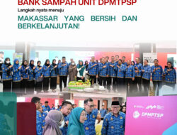 Terus Berinovasi, Ketua TP PKK Makassar Apresiasi Launching Bank Sampah Unit DPMPTSP Kota Makassar