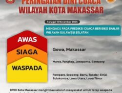 BMKG Keluarkan Prakiraan Cuaca Ekstrem Melanda, BPBD Makassar Imbau Warga Selalu Waspada
