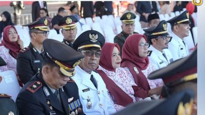 Camat Manggala Hadiri Upacara 17 Agustus di Lapangan Karebosi Makassar